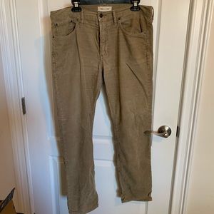 Khaki corduroy pants size 33x30
